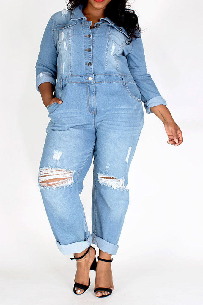 Denim Relaxed Fit Jumpsuit – Vanessa's Playground