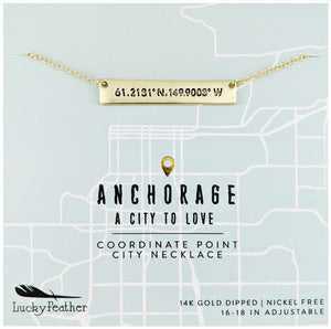 Coordinates Necklace - Anchorage