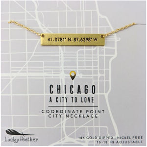 Coordinates Necklace - Chicago