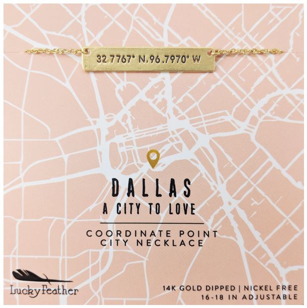 Coordinates Necklace - Dallas