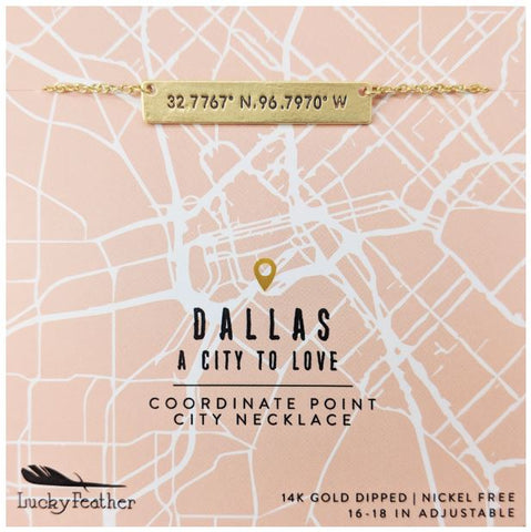 Coordinates Necklace - Dallas