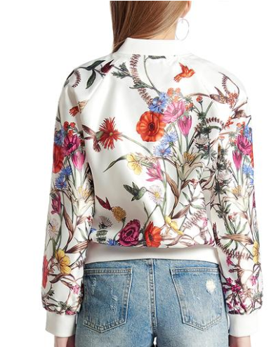 Gracia Floral Print Bomber Jacket