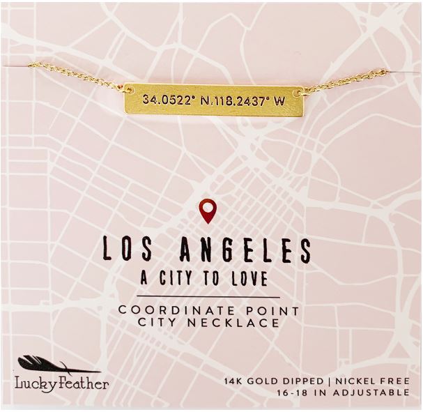 Coordinates Necklace - Los Angeles