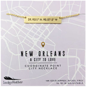 Coordinates Necklace - New Orleans