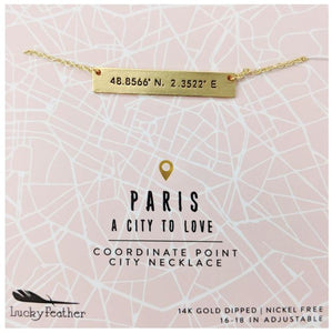 Coordinates Necklace - Paris