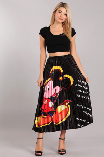 Pleated Mickey Skirt