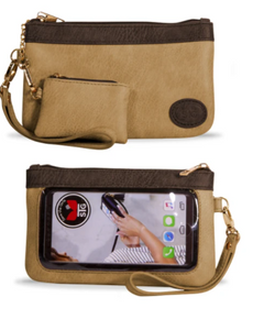 Save The Girls Clutch with Touch Phone Window Screen