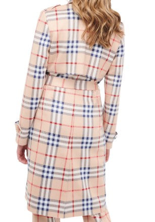 Peter Nygard Suede Plaid Trench Coat